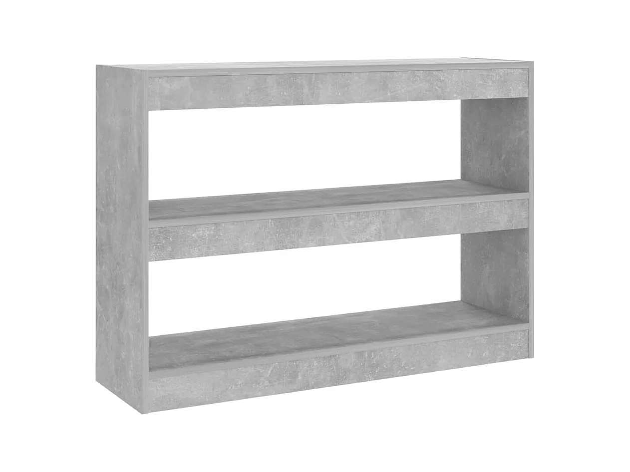 Basma  Bibliothèque/Séparateur de pièce Gris béton 100x30x72 cm