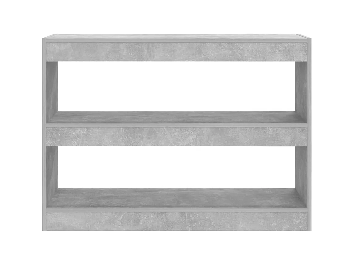 Basma  Bibliothèque/Séparateur de pièce Gris béton 100x30x72 cm