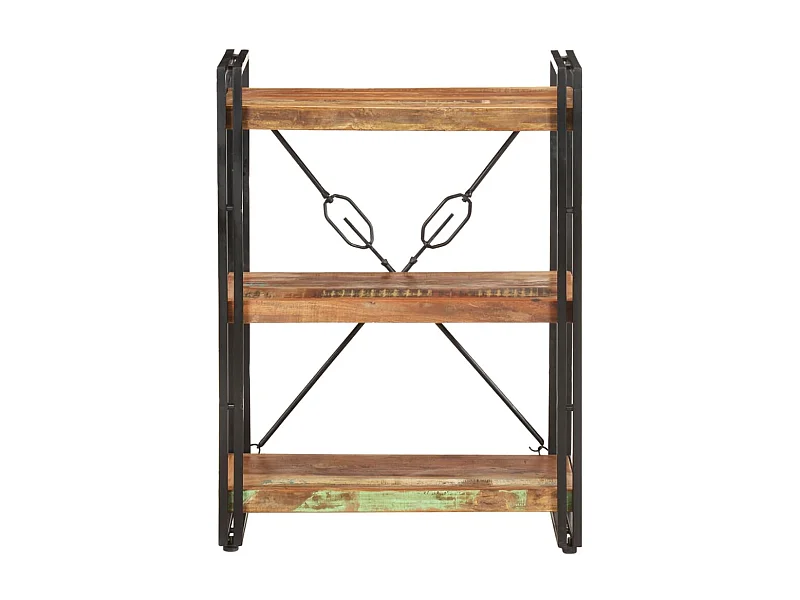 Yoan  Bibliothèque à 3 niveaux 60x30x80cm Bois de récupération massif