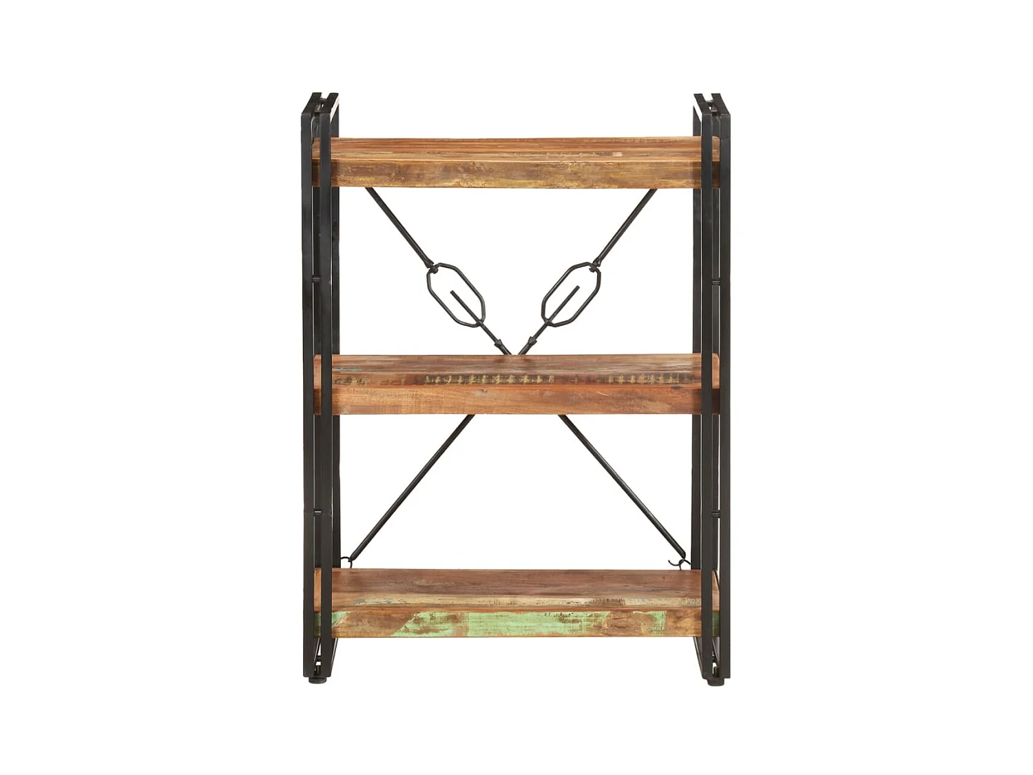 Yoan  Bibliothèque à 3 niveaux 60x30x80cm Bois de récupération massif