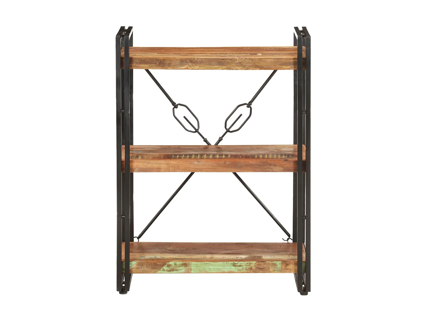 Yoan  Bibliothèque à 3 niveaux 60x30x80cm Bois de récupération massif