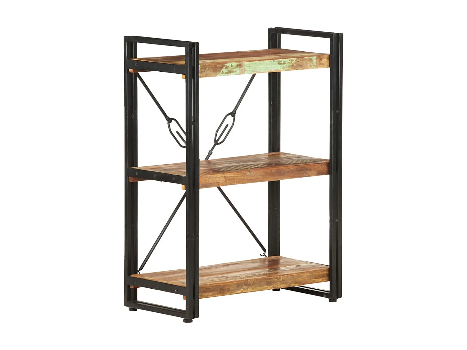 Yoan  Bibliothèque à 3 niveaux 60x30x80cm Bois de récupération massif