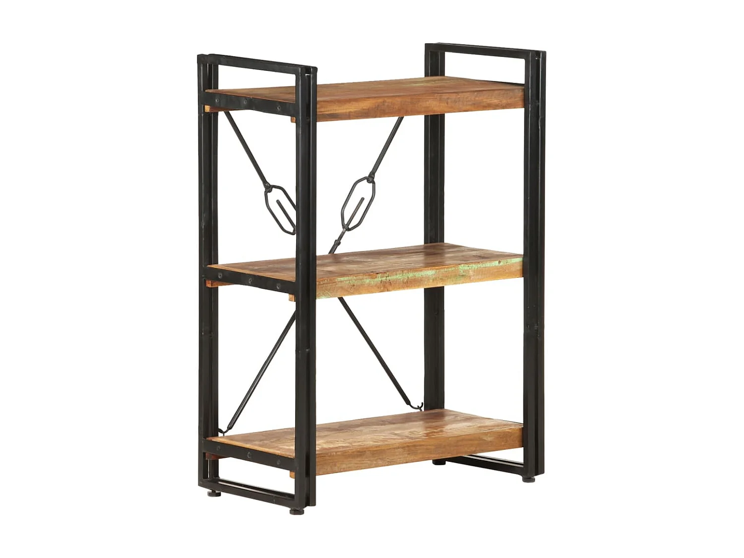 Yoan  Bibliothèque à 3 niveaux 60x30x80cm Bois de récupération massif