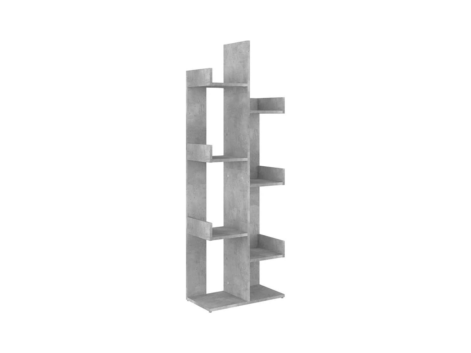 Candler  Bibliothèque Gris béton 48x25,5x140 cm Bois d’ingénierie