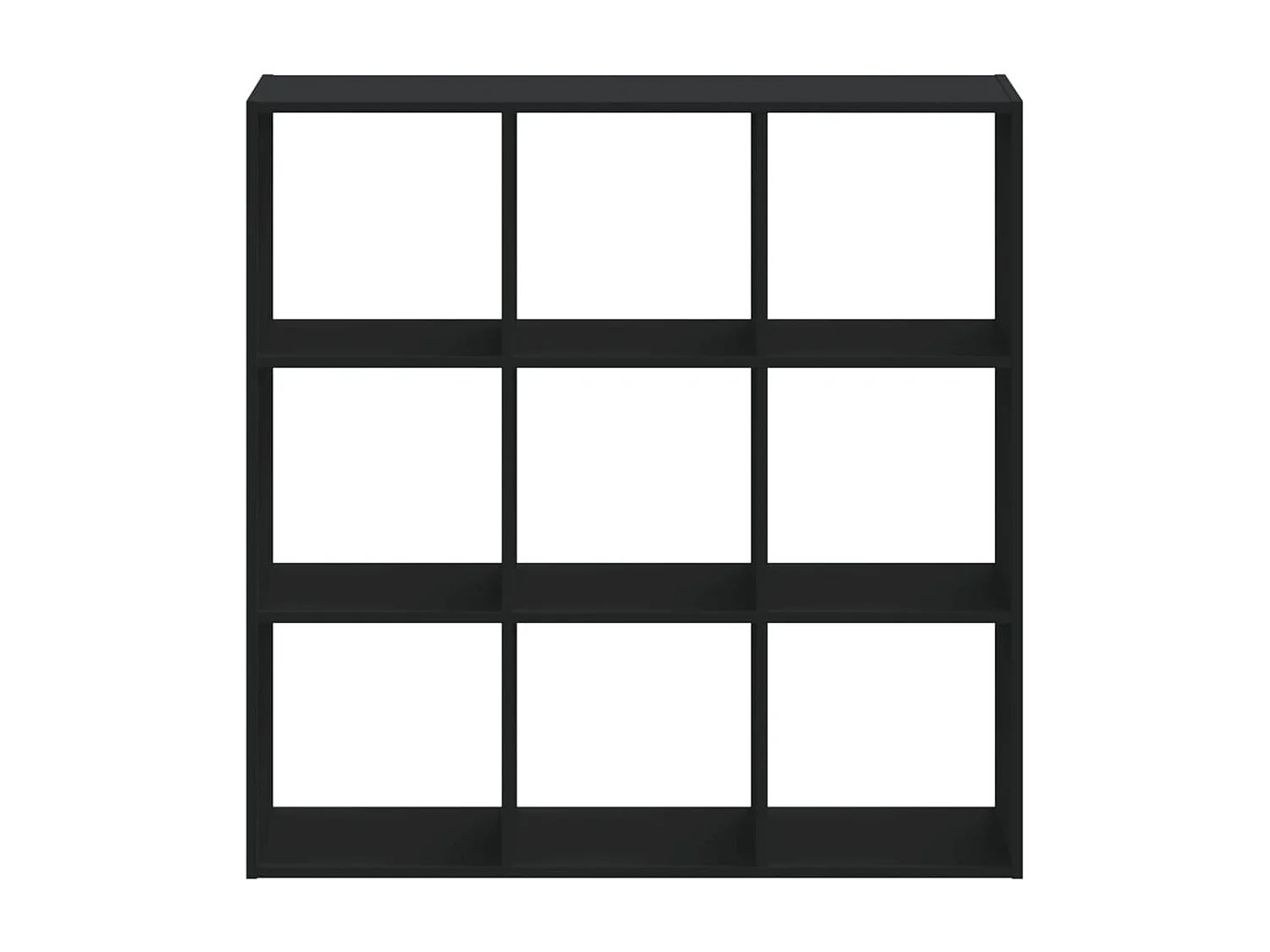 Digna  Bibliothèque noir 102x32x102 cm bois d'ingénierie