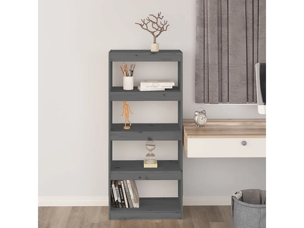Colgate  Bibliothèque/Séparateur de pièce Gris 60x30x135,5 cm Pin massif