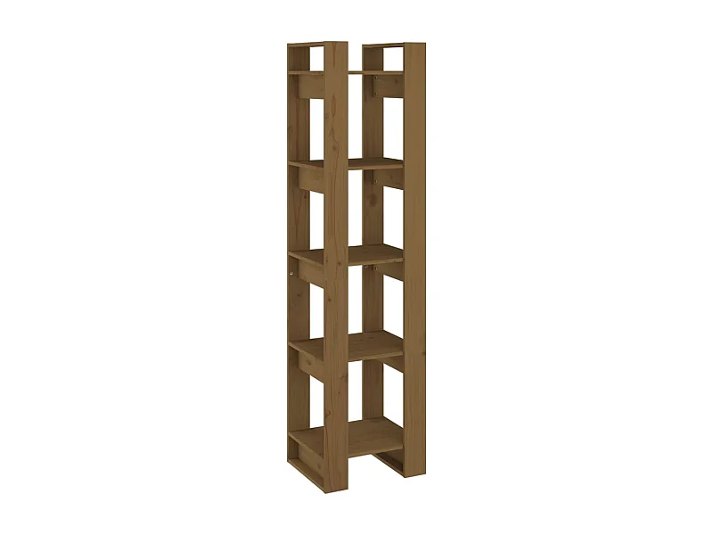 Cyrik  Bibliothèque/Séparateur de pièce Marron miel 41x35x160 cm Pin