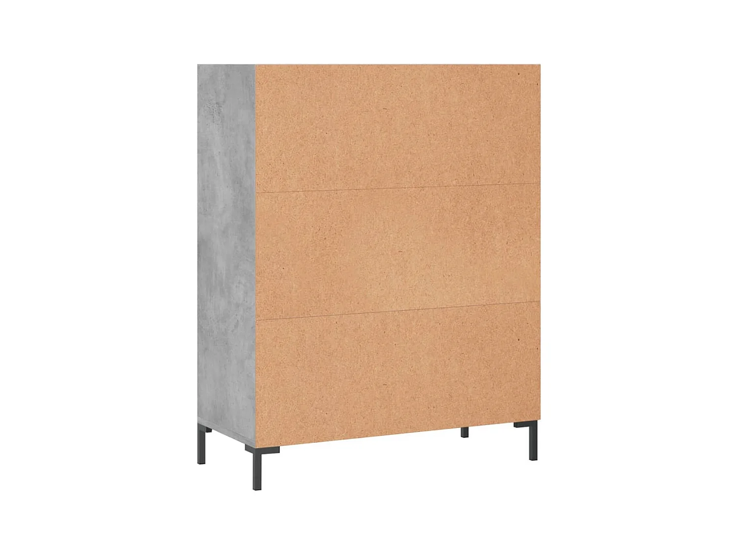 Arabel  Boekenkast 69,5x32,5x90 cm bewerkt hout betongrijs