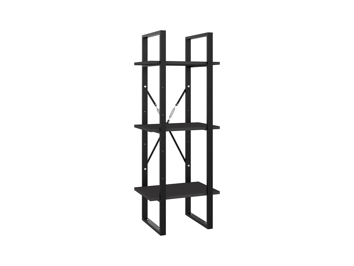 Drachten  Boekenkast met 3 schappen 40x30x105 cm bewerkt hout grijs