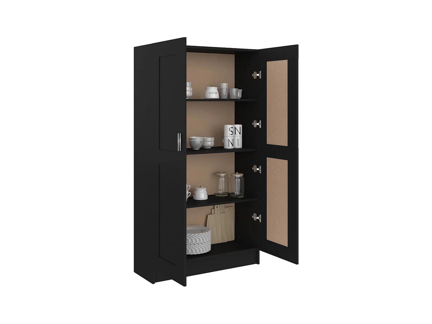 Krimpen aan den IJssel  Bibliothèque Noir 82,5x30,5x150 cm Bois d’ingénierie