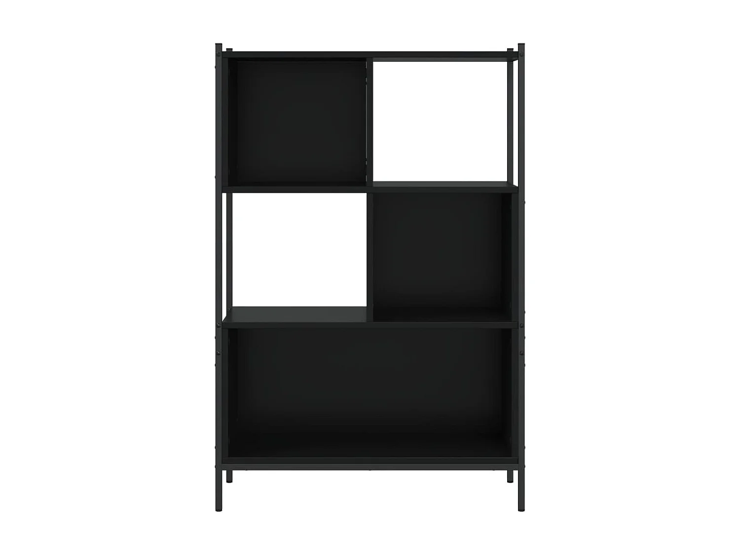 Taner  Bibliothèque noir 72x28x109 cm bois d'ingénierie