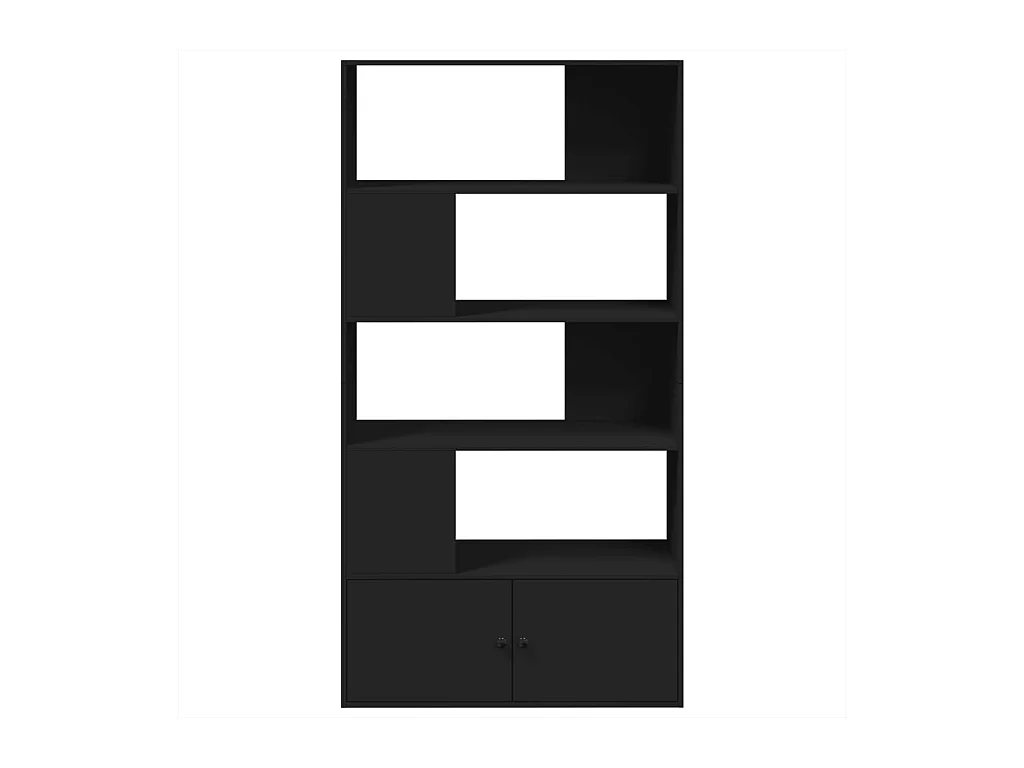 Allentown  Bibliothèque noir 100x36x189 cm bois d'ingénierie