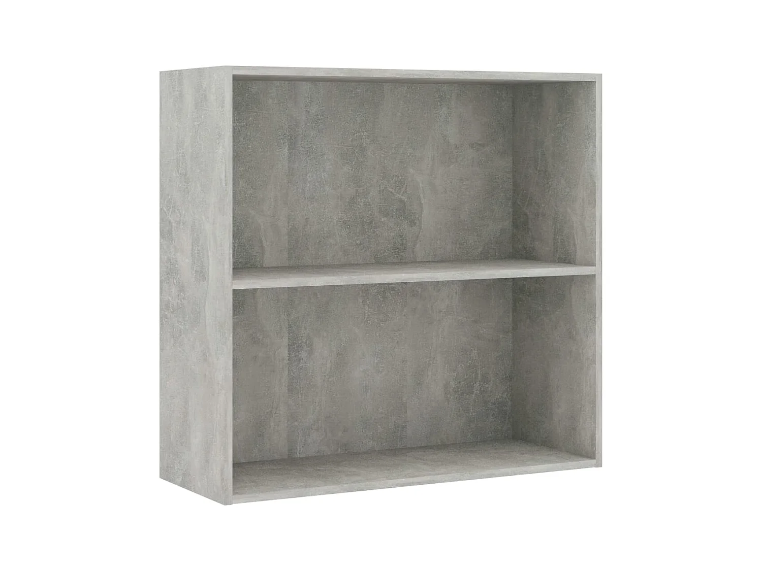 Siro  Bibliothèque à 2 niveaux gris béton bois d'ingénierie
