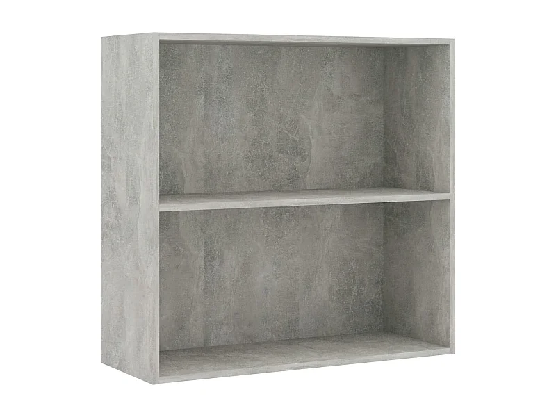 Siro  Bibliothèque à 2 niveaux gris béton bois d'ingénierie