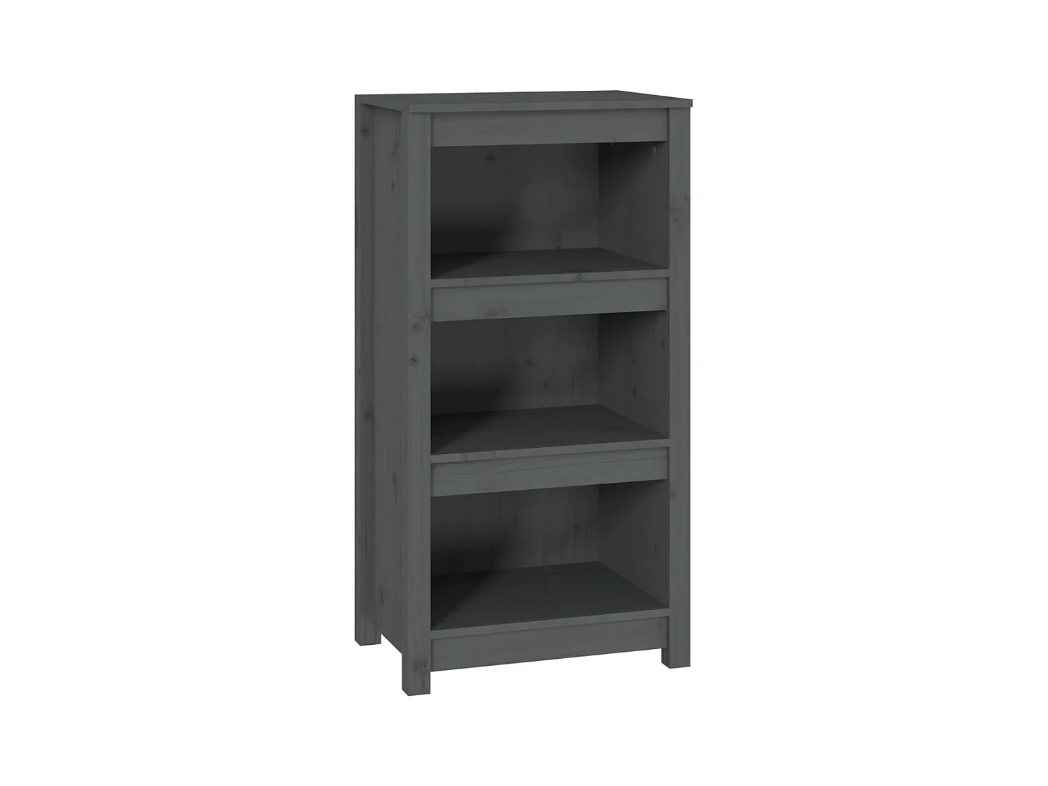 Laurens  Bibliothèque Gris 50x35x97 cm Bois de pin massif