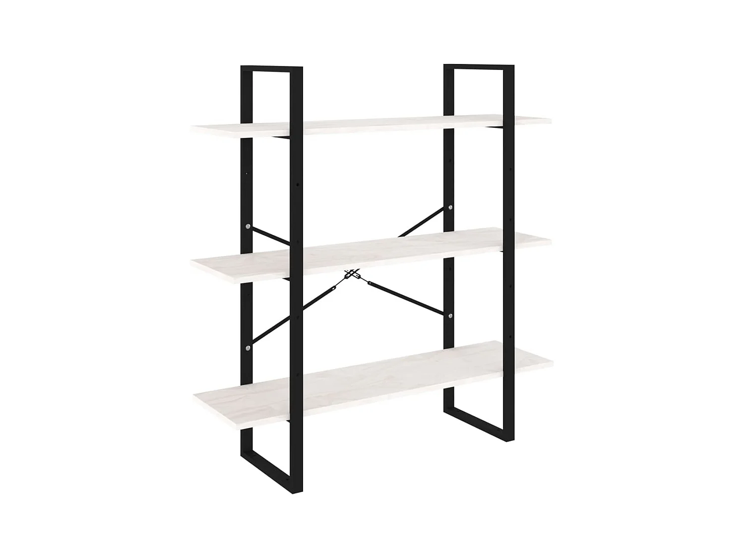 Capitola  Boekenkast met 3 schappen 100x30x105 cm massief grenenhout wit