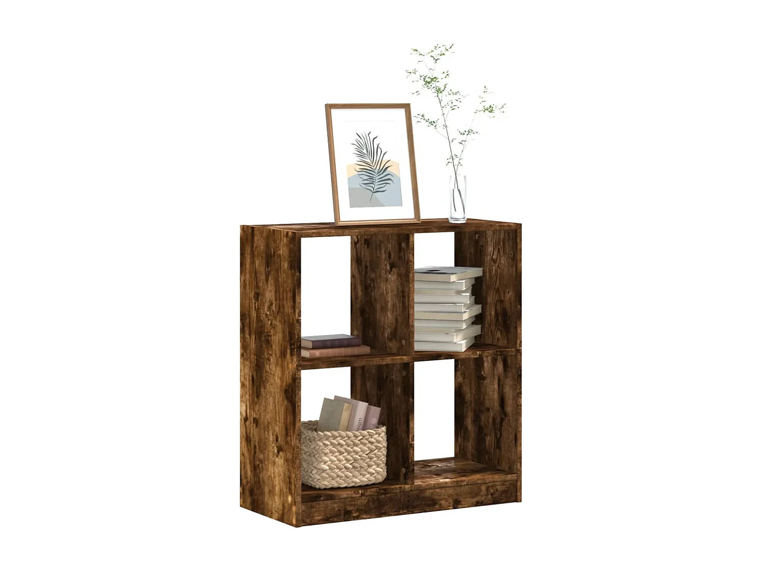 Zico  Bibliothèque chêne fumé 68,5x32x75 cm bois d'ingénierie