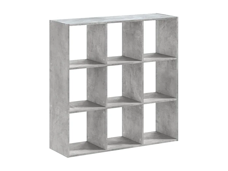 Digna  Bibliothèque gris béton 102x32x102 cm bois d'ingénierie