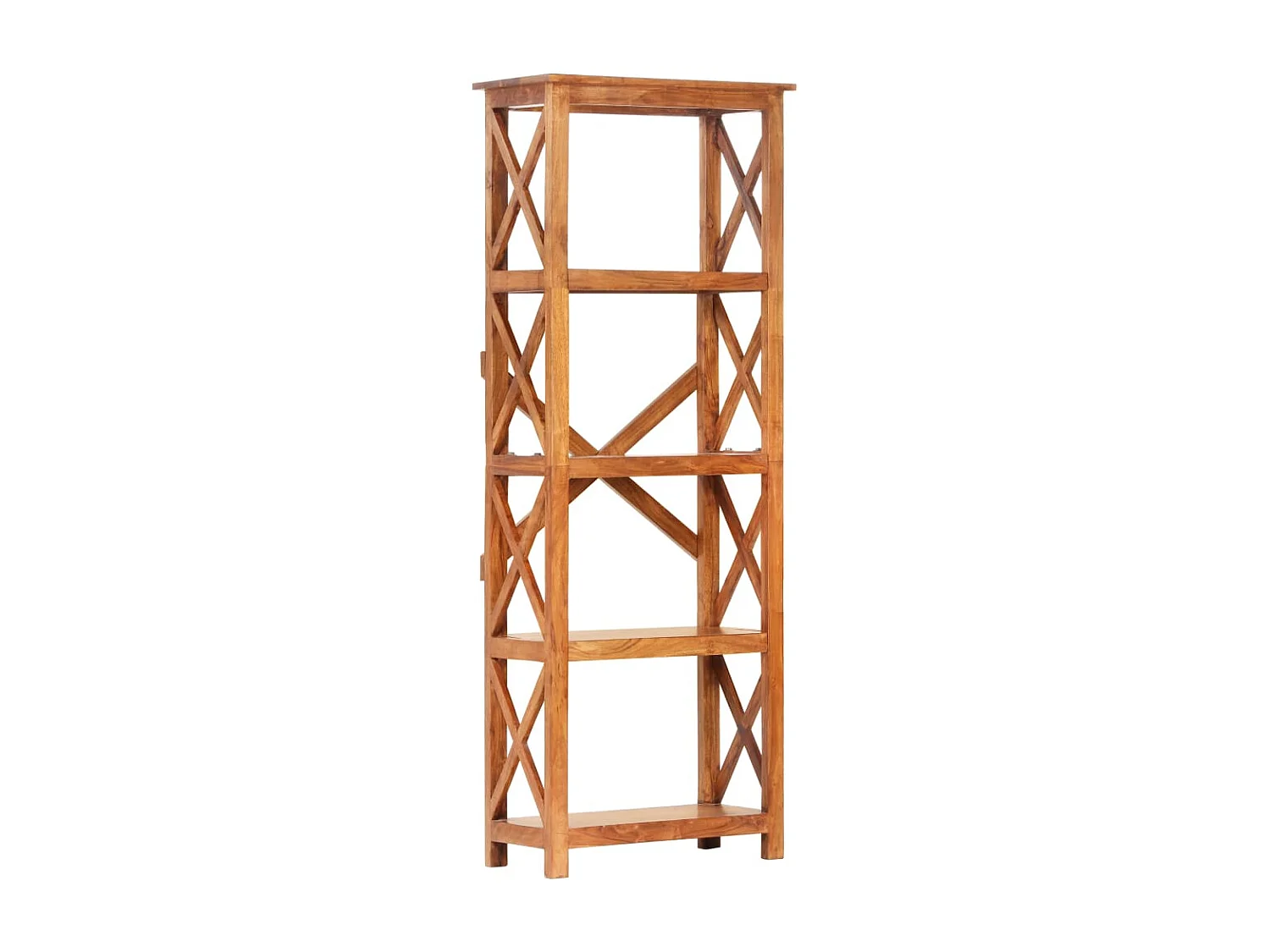 Ayla  Bibliothèque 60x30x160 cm Bois massif d'acacia et finition miel