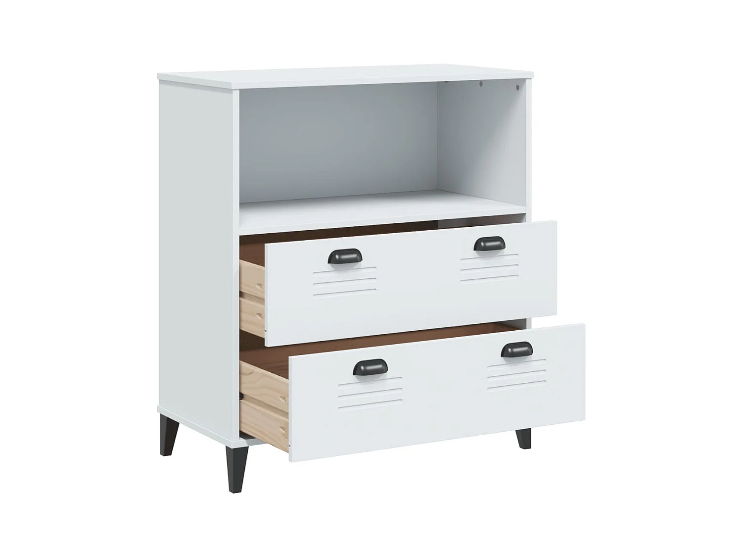 Lene  Bibliothèque VIKEN blanc 80x40x90 cm bois d'ingénierie