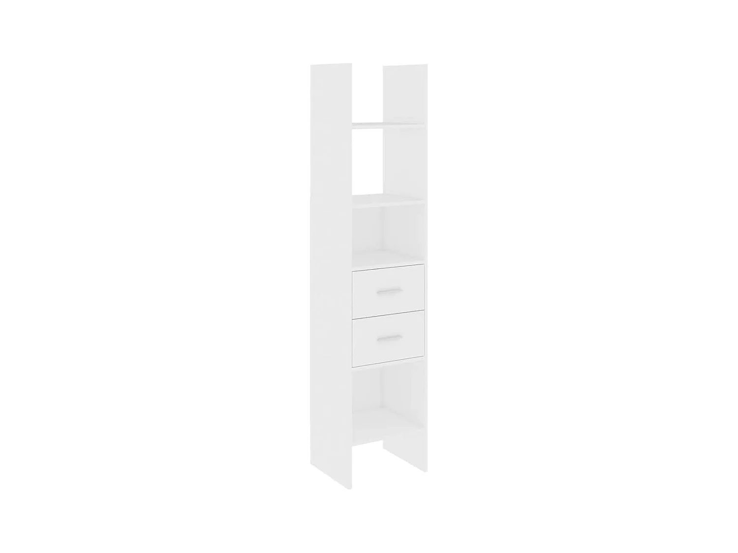 Ammon  Bibliothèque Blanc 40x35x180 cm Bois d'ingénierie