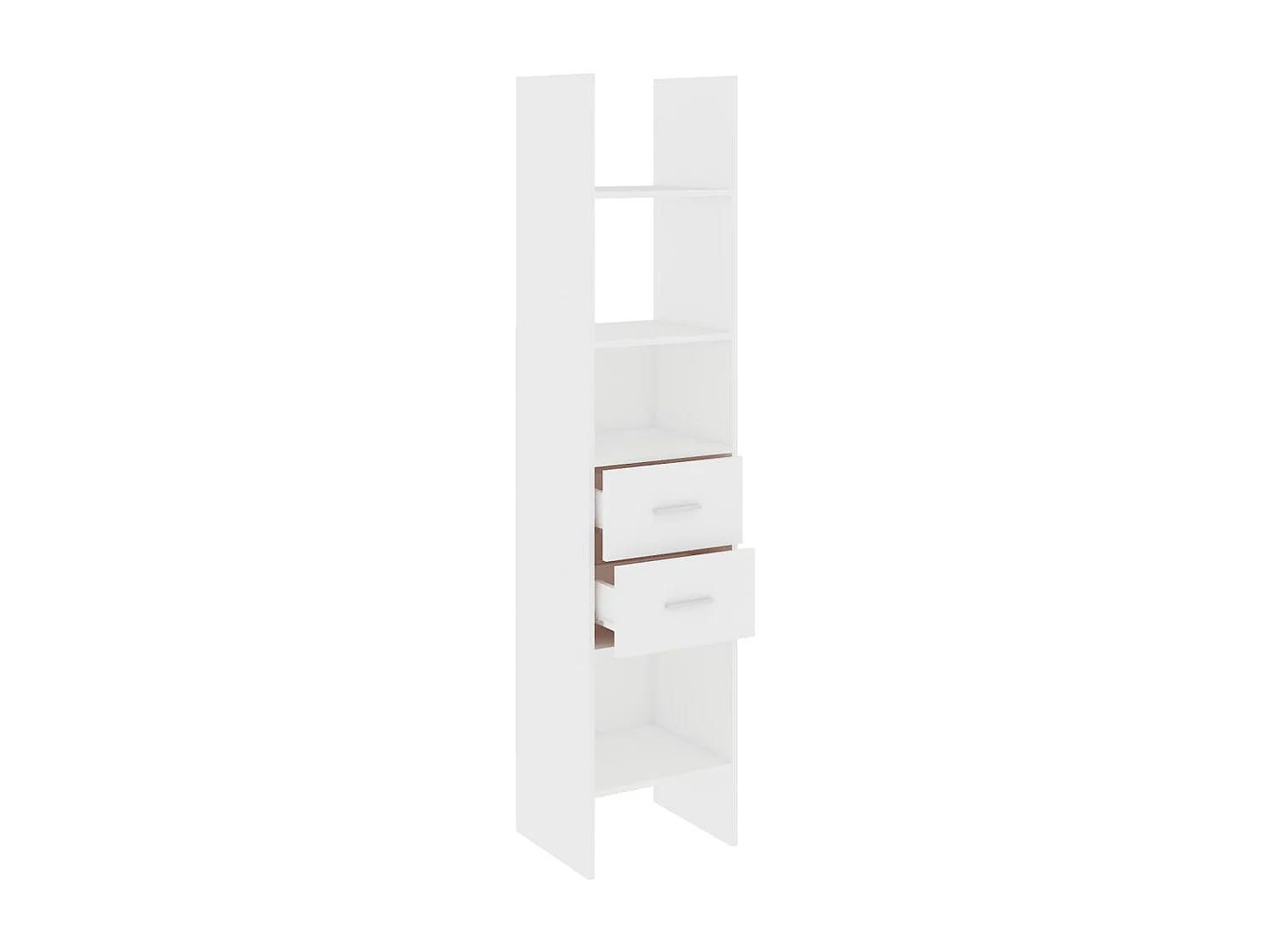 Ammon  Bibliothèque Blanc 40x35x180 cm Bois d'ingénierie