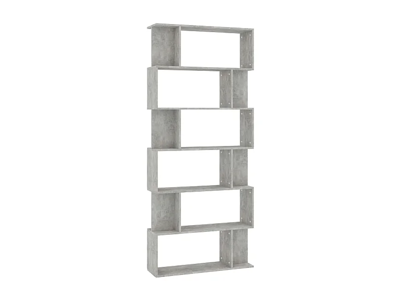 Blue Rapids  Bibliothèque/Séparateur de pièce Gris béton Bois d'ingénierie