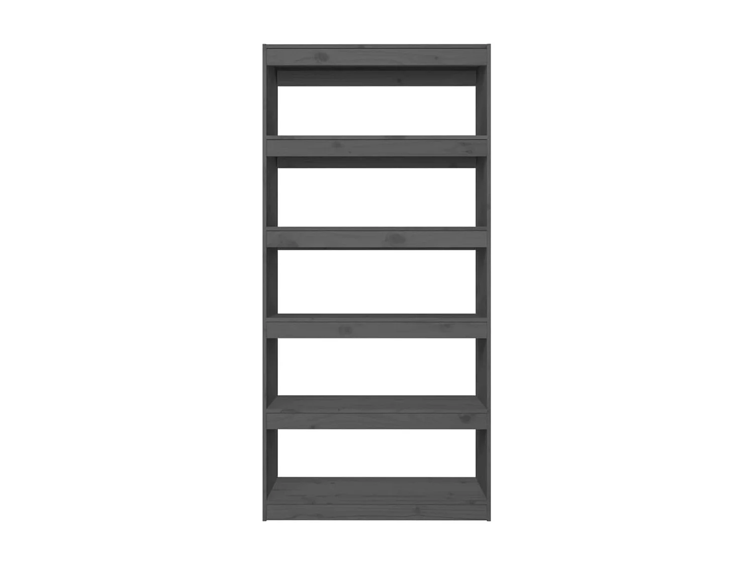 Aruna  Bibliothèque/Séparateur de pièce Gris 80x30x167,4 cm Pin massif