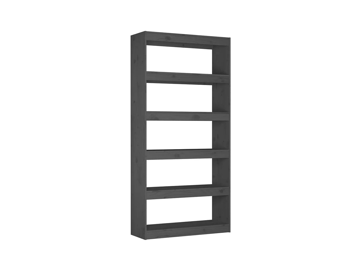 Aruna  Bibliothèque/Séparateur de pièce Gris 80x30x167,4 cm Pin massif
