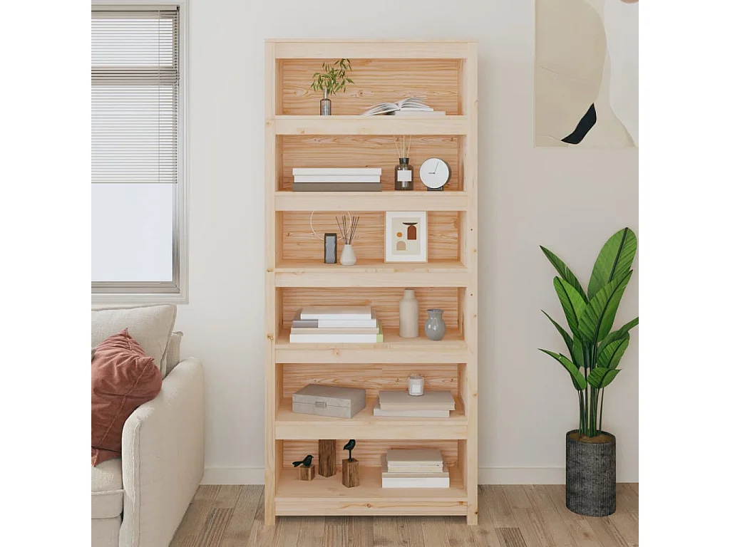 Laurens  Boekenkast 80x35x183 cm massief grenenhout