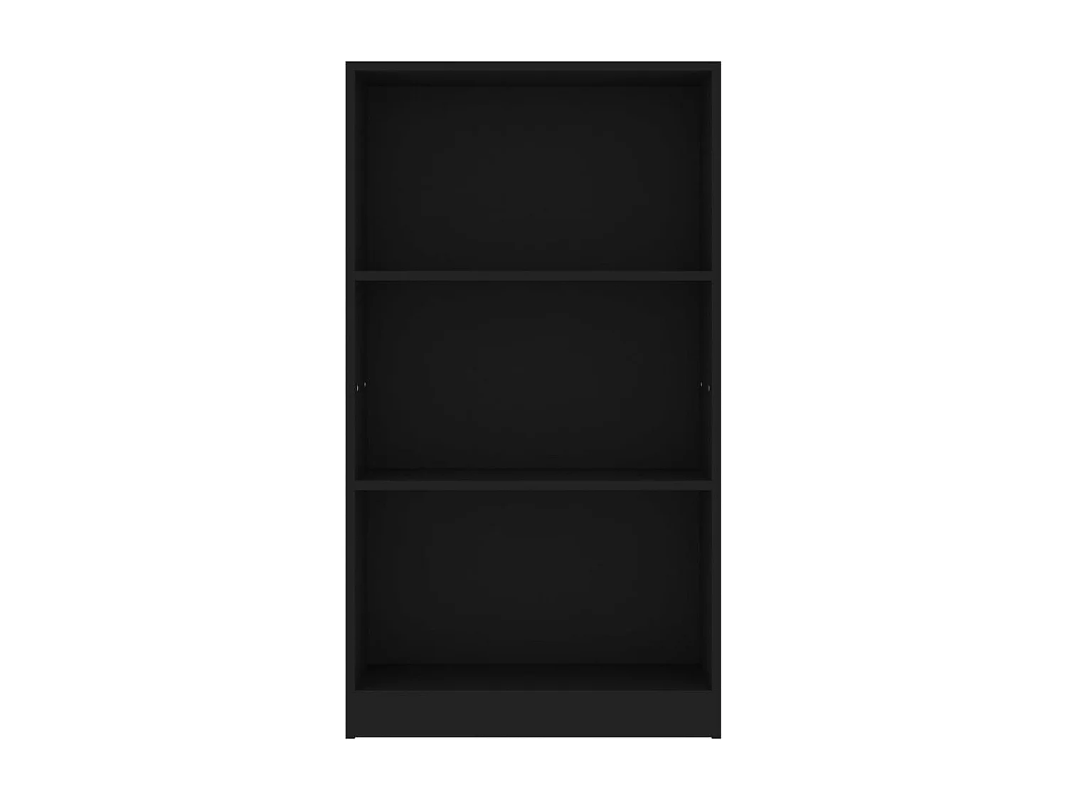 Jairo  Bibliothèque 3 niveaux Noir 60x24x109 cm Bois d'ingénierie