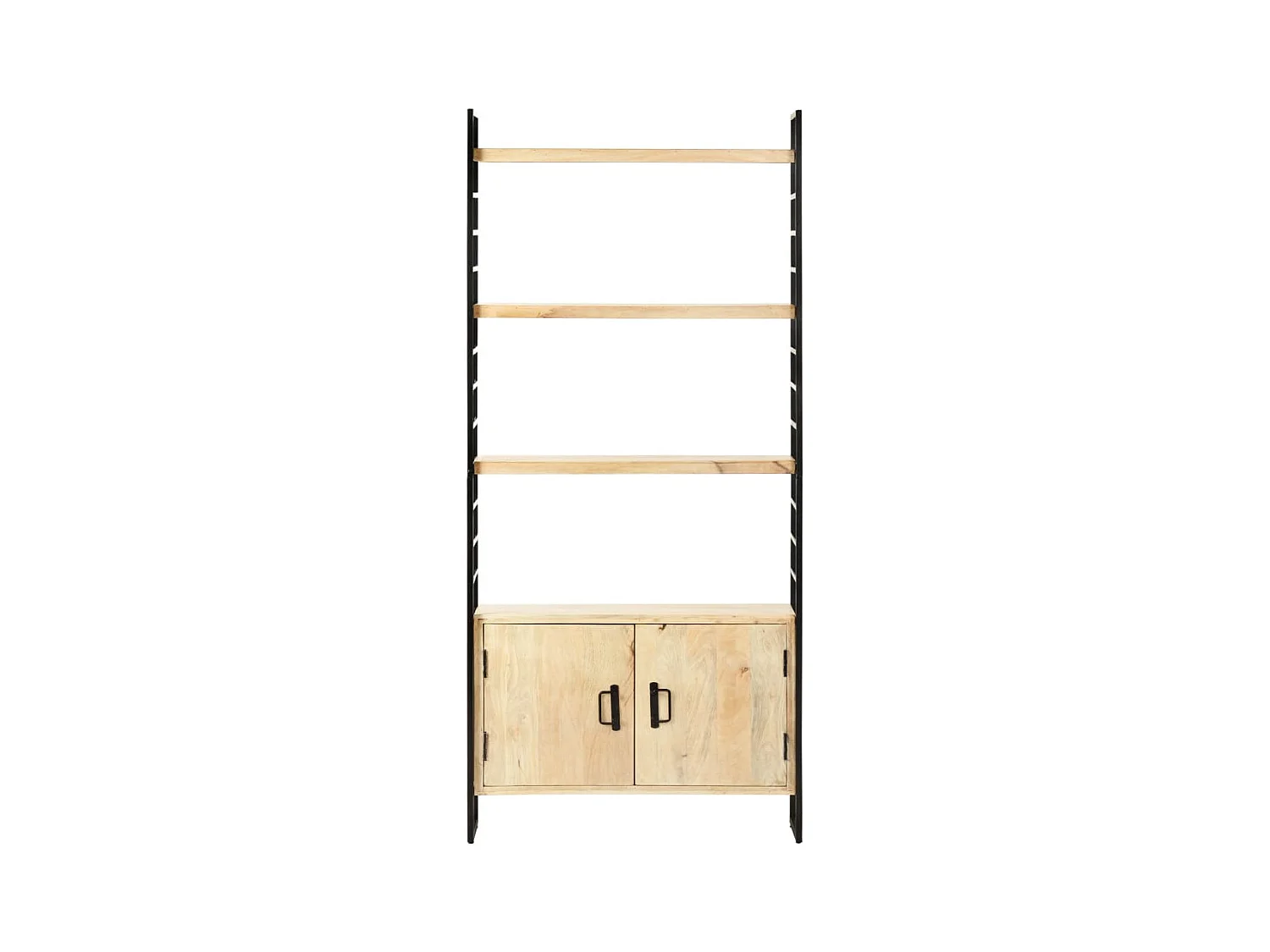 Sildor  Estantería de 4 niveles madera maciza de mango 80x30x180 cm