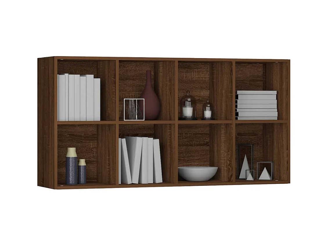 Pieter  Boekenkast 66x30x130 cm bewerkt hout bruin eikenkleur