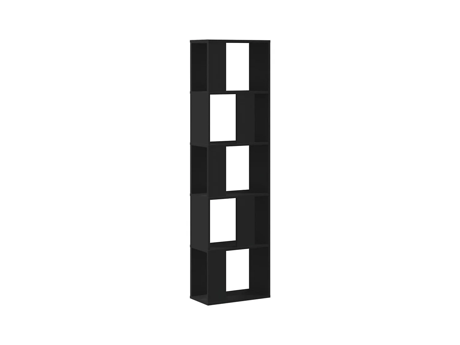 Fairmont  Boekenkast 5-laags 45x23,5x162,5 cm bewerkt hout zwart