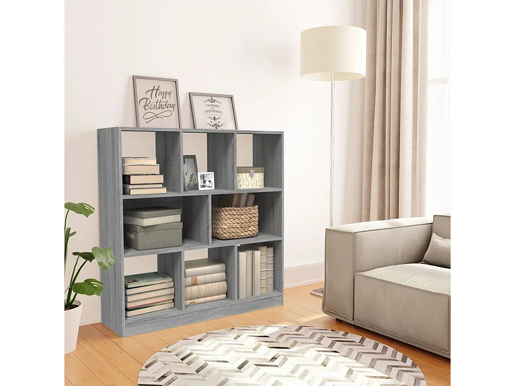 Avenra  Boekenkast 97,5x29,5x100 cm bewerkt hout grijs sonoma eiken