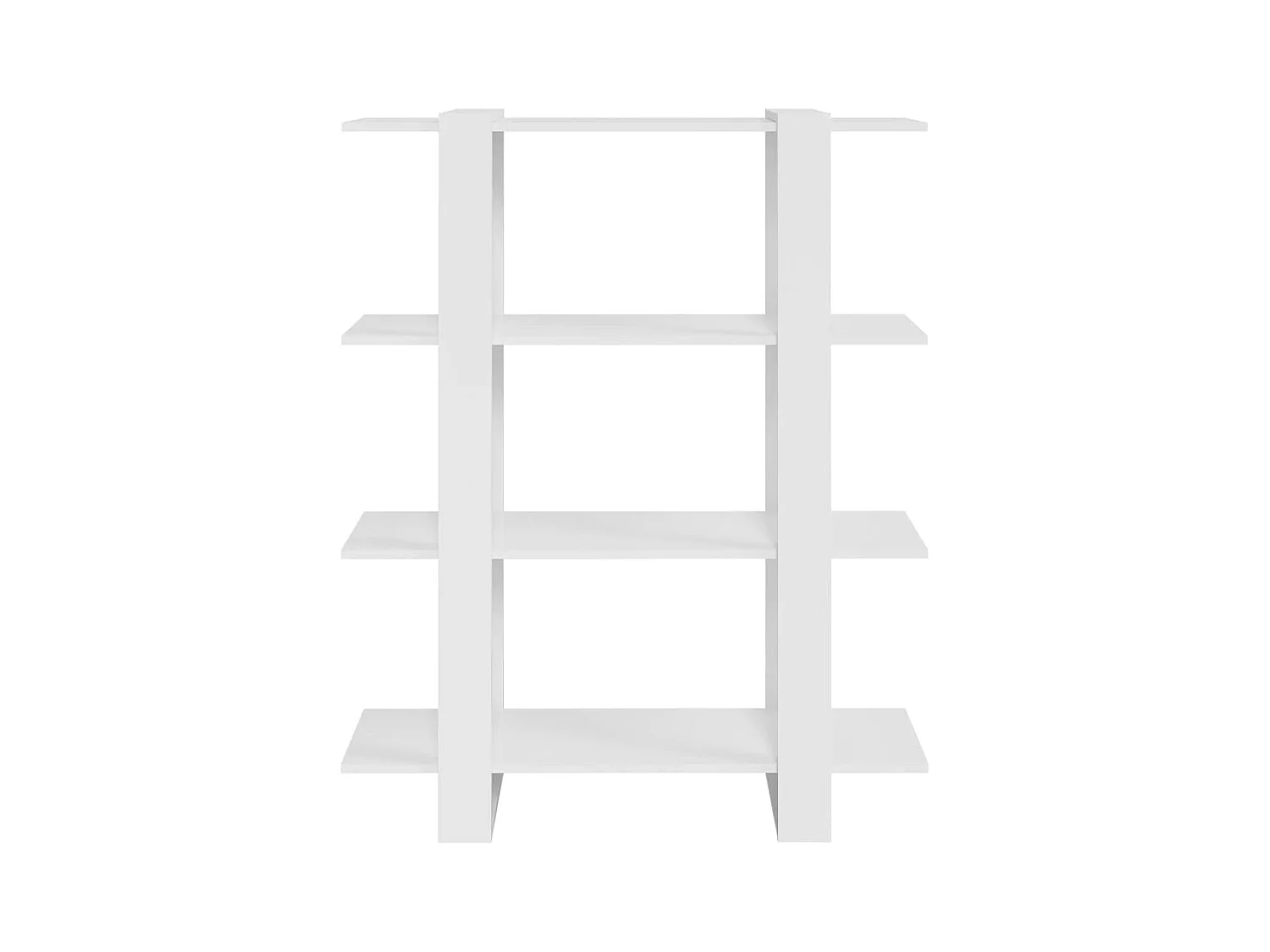 Celin  Bibliothèque/Séparateur de pièce Blanc brillant 100x30x123,5 cm