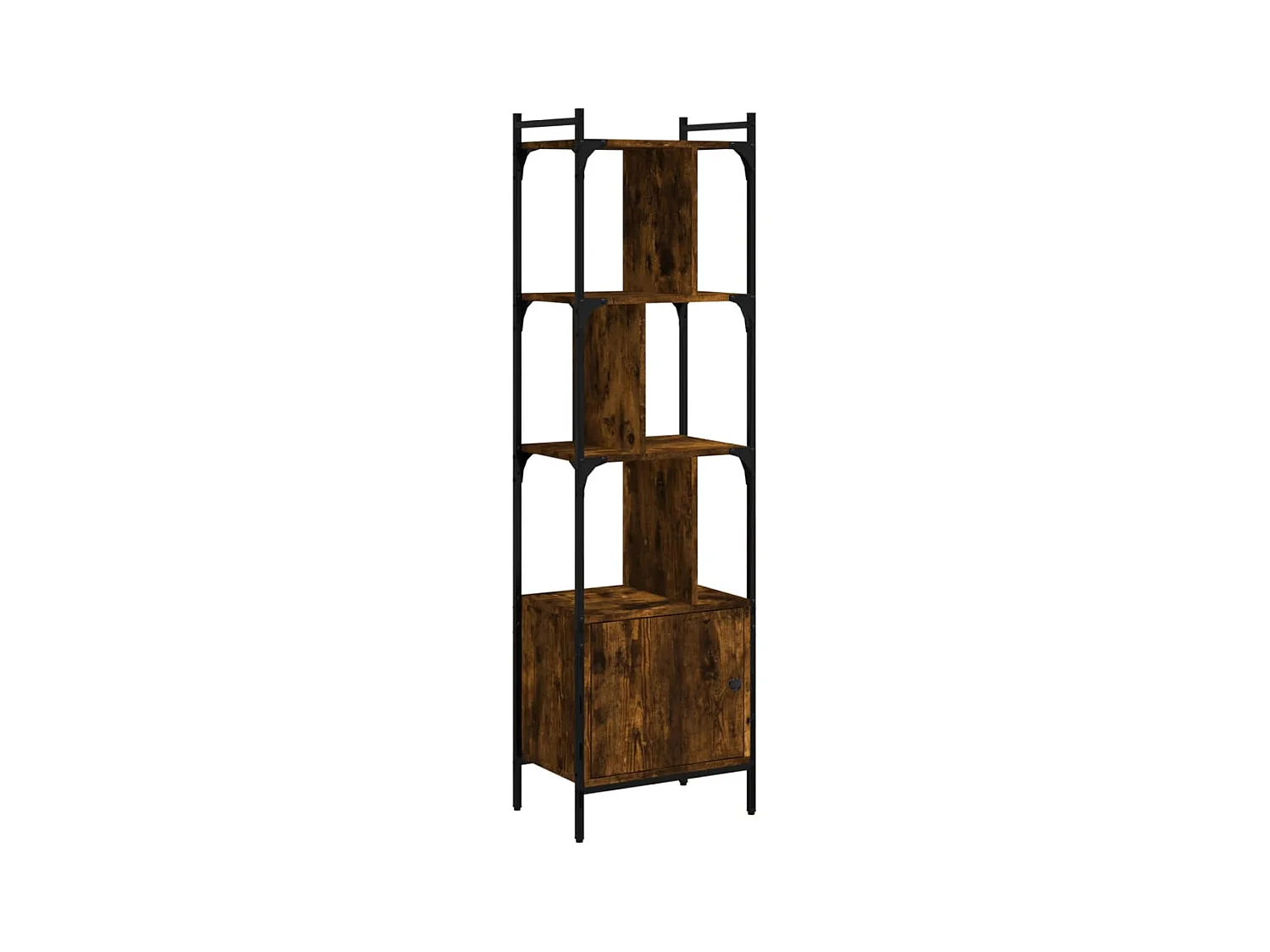Vilan  Estantería con puerta madera roble ahumado 44,5x30x154,5 cm