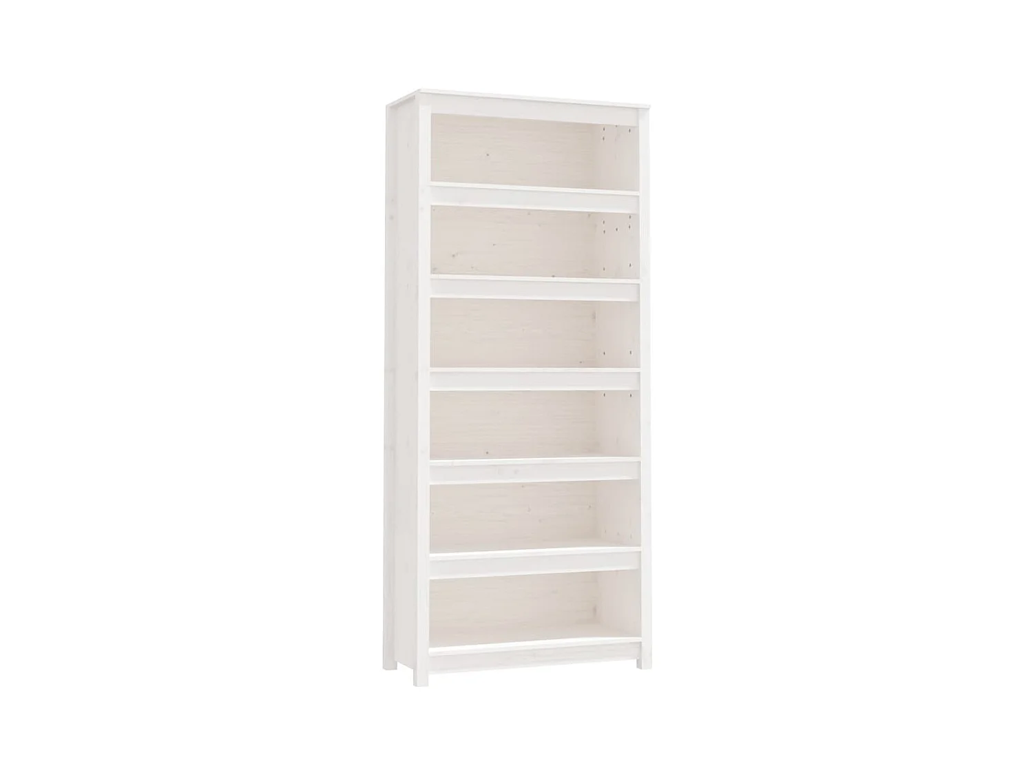 Laurens  Bibliothèque Blanc 80x35x183 cm Bois de pin massif