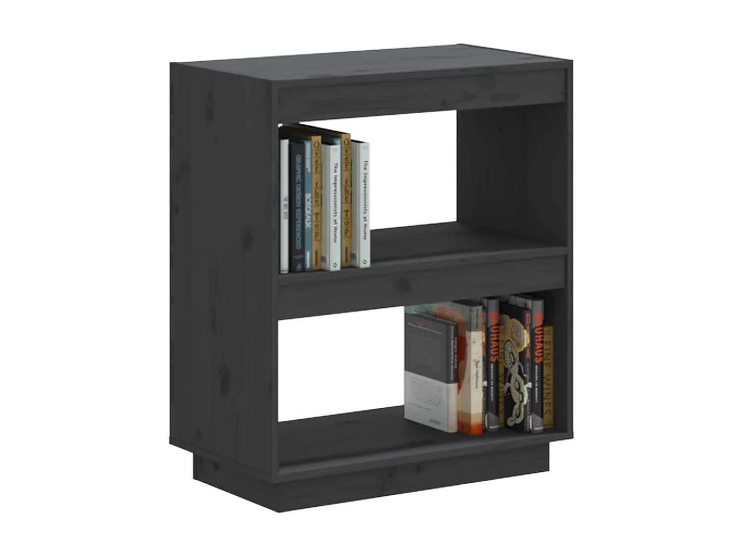 Alisha  Bibliothèque Gris 60x35x71 cm Bois de pin massif