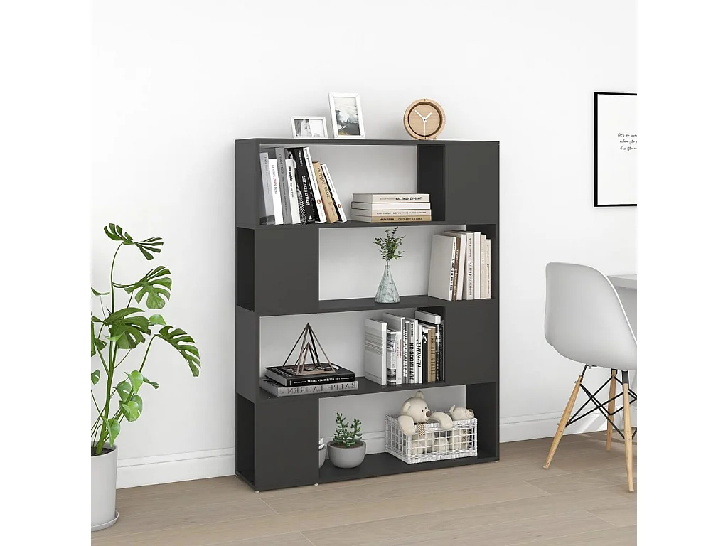 Norman  Bibliothèque/Séparateur de pièce Gris 100x24x124 cm