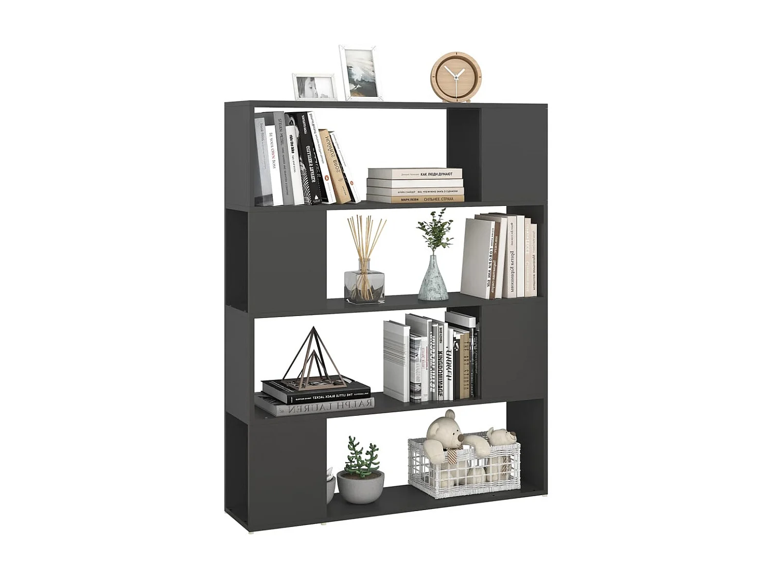 Norman  Bibliothèque/Séparateur de pièce Gris 100x24x124 cm