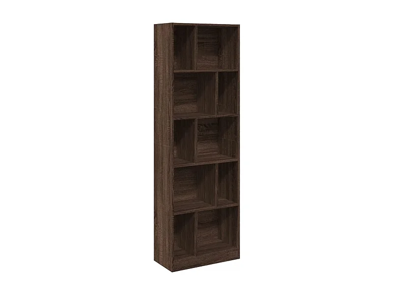 York  Boekenkast 57x28,5x174 cm bewerkt hout bruin eikenkleurig