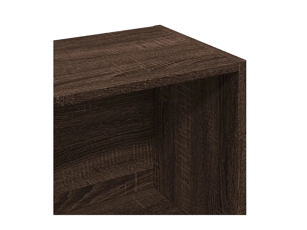 York  Bibliothèque chêne marron 57x28,5x174 cm bois d'ingénierie