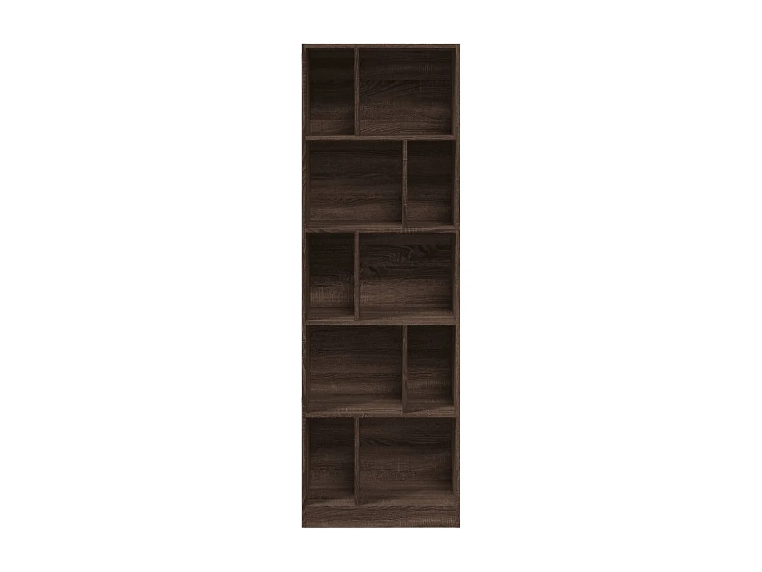 York  Bibliothèque chêne marron 57x28,5x174 cm bois d'ingénierie