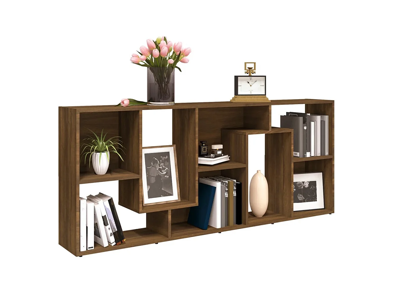 Burtonsville  Boekenkast 67x24x161 cm bewerkt hout bruin eikenkleur