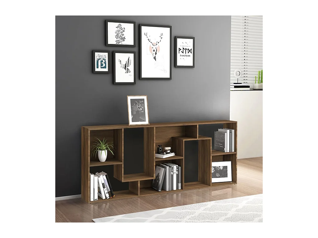 Burtonsville  Boekenkast 67x24x161 cm bewerkt hout bruin eikenkleur