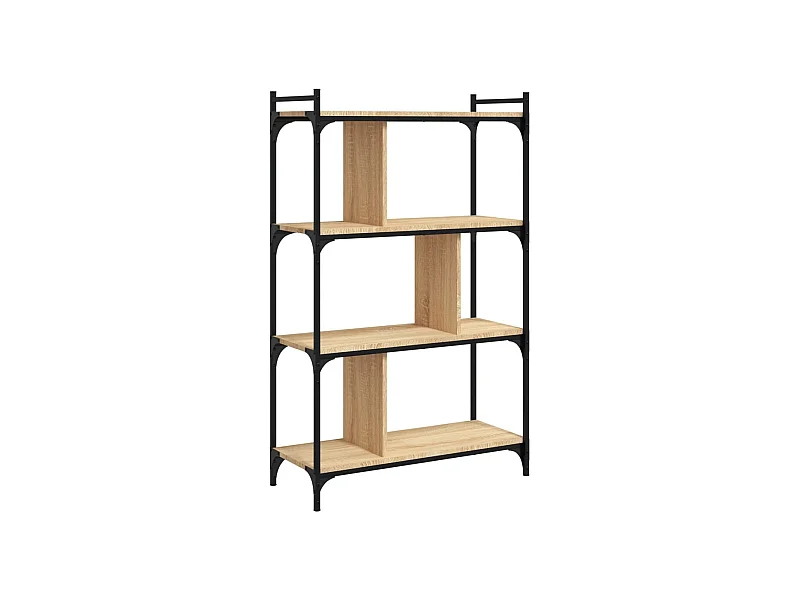 Merse  Bibliothèque à 4 niveaux chêne sonoma 76x32x123 cm