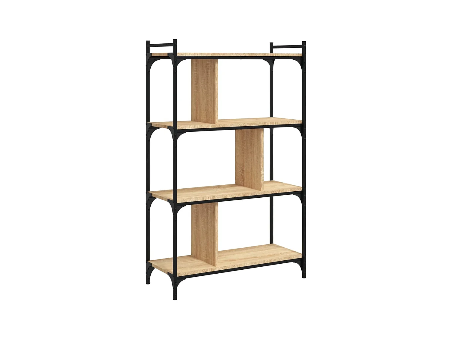 Merse  Bibliothèque à 4 niveaux chêne sonoma 76x32x123 cm