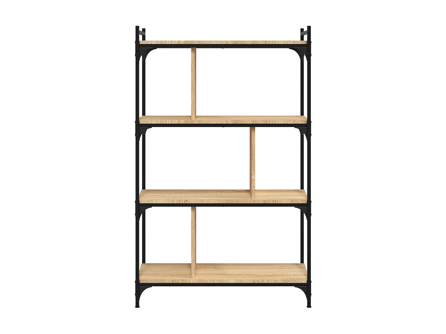 Merse  Bibliothèque à 4 niveaux chêne sonoma 76x32x123 cm