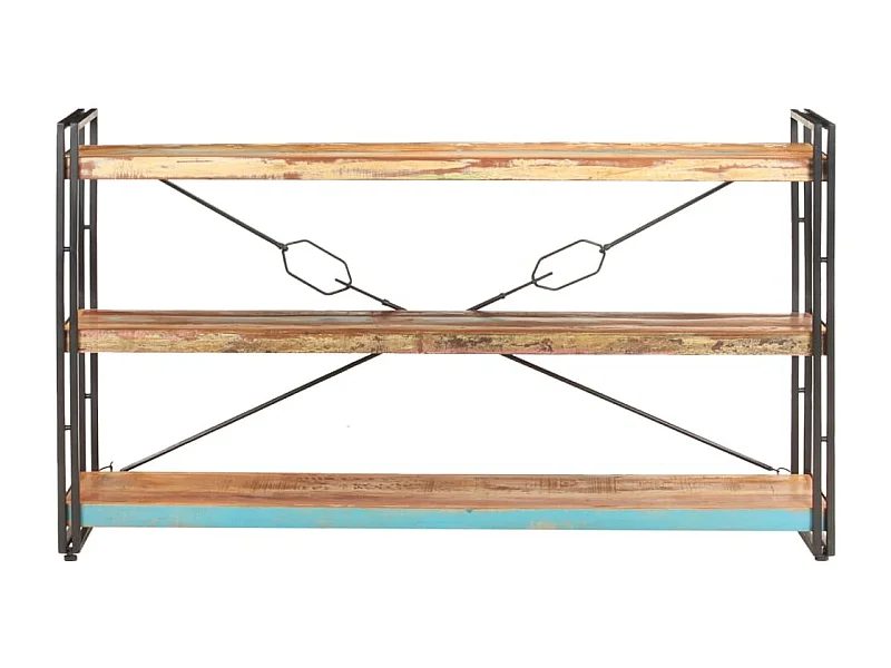 Yoan  Bibliothèque 3 niveaux 140x30x80 cm Bois de récupération massif